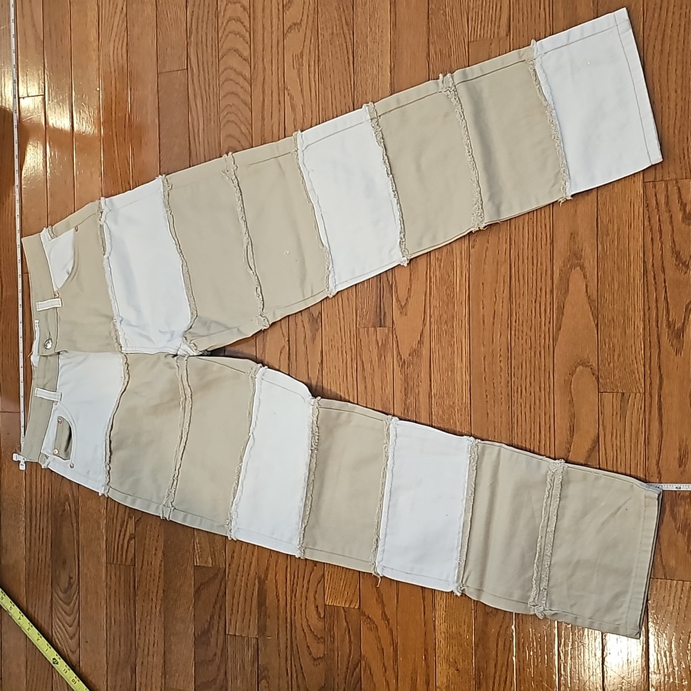 Color Block Alternating Patch Pants - image 1